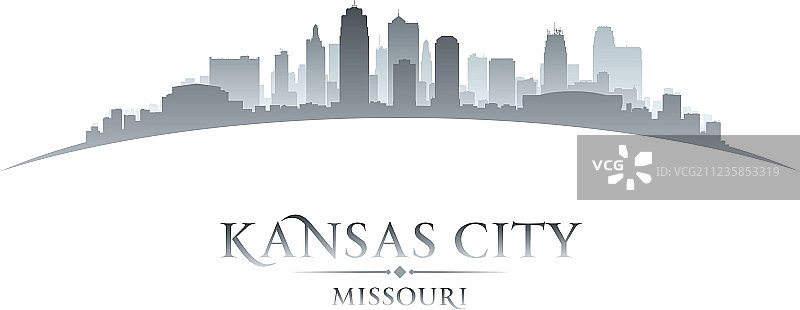 堪萨斯城密苏里州天际线轮廓图片素材