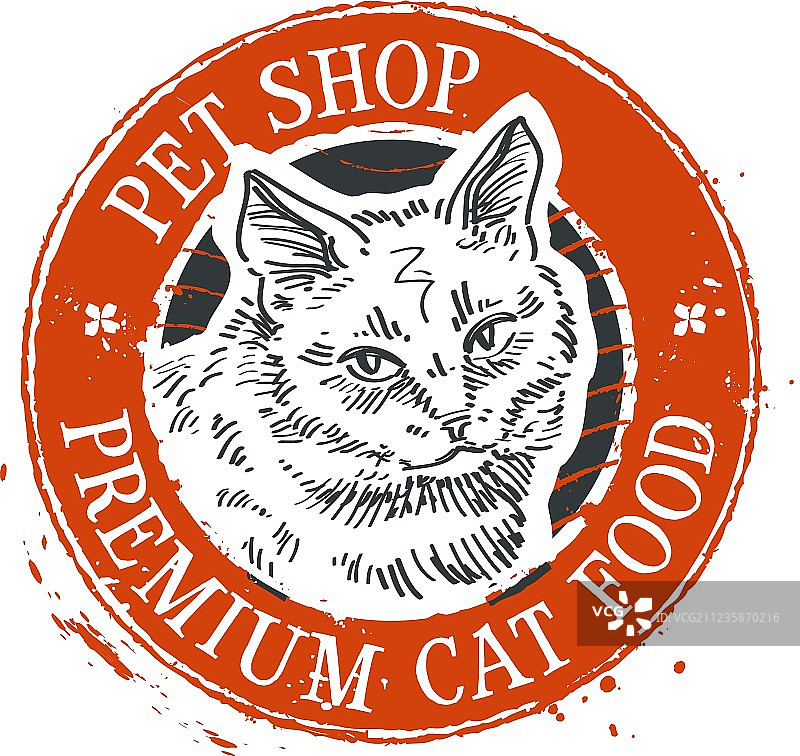 小猫或宠物猫logo设计模板图片素材