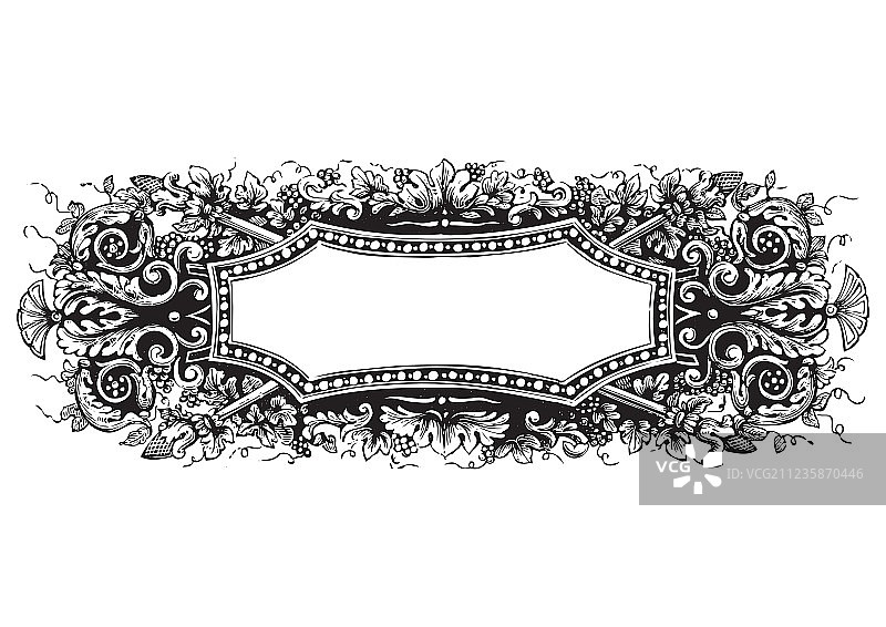 老式框架雕刻图片素材