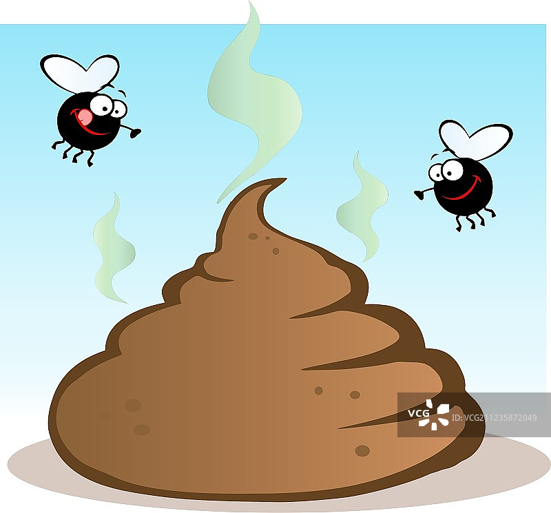 苍蝇飞过粪堆图片素材
