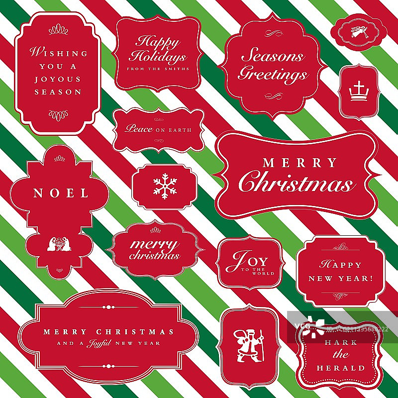 圣诞节贴纸图片素材