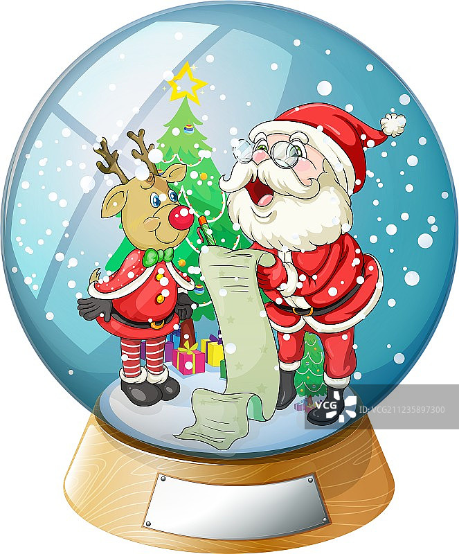 圣诞老人水晶球图片素材
