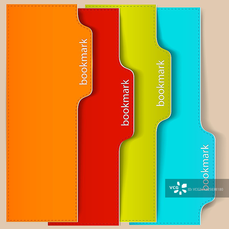 彩色书签和banner图片素材