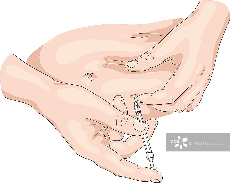 腹部注射胰岛素图片素材