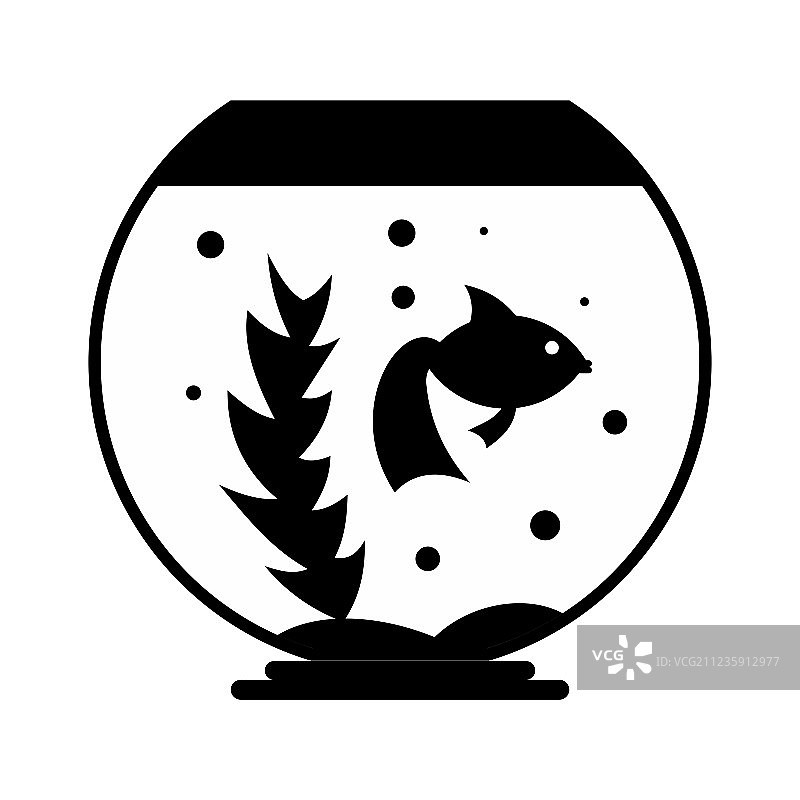 水族箱简约图标图片素材