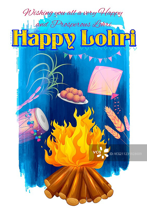 快乐的Lohri节背景图片素材