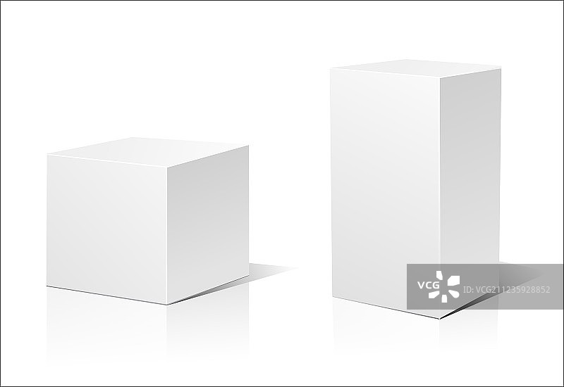 白色3D盒子图片素材