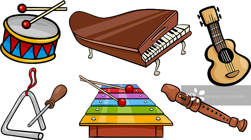 音乐物品卡通合集图片素材