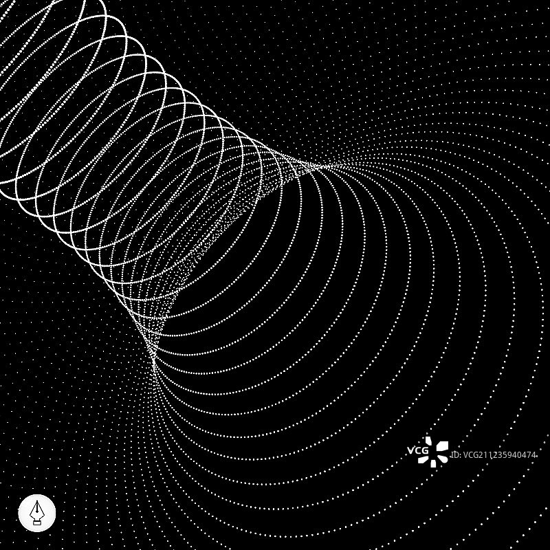 漏斗状抽象3D表面图片素材