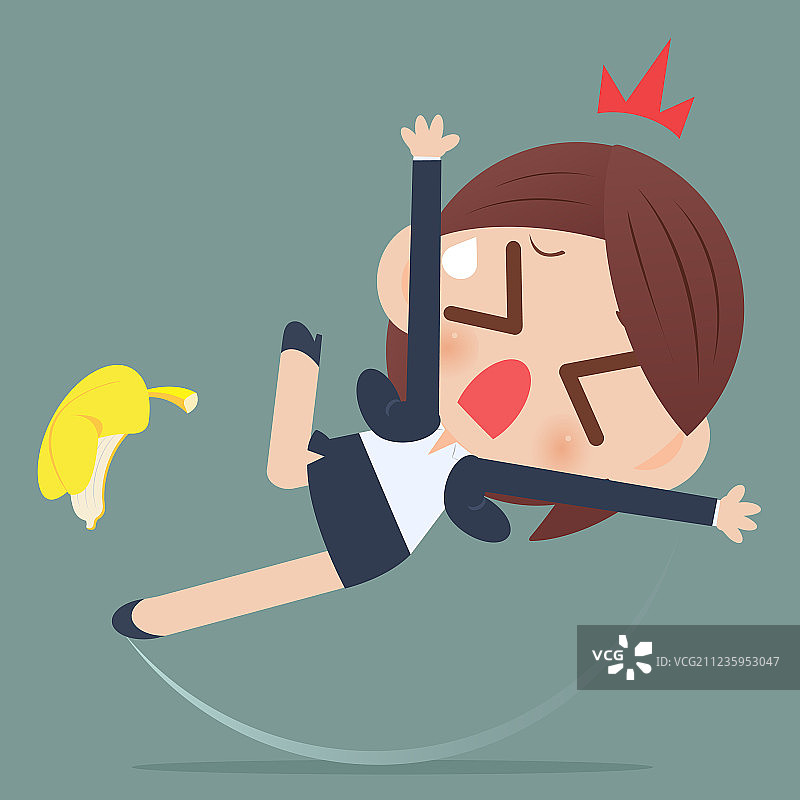 滑倒的商人图片素材