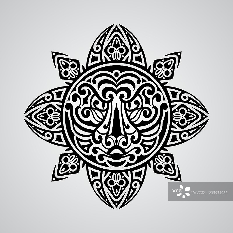 老虎脸太阳图片素材