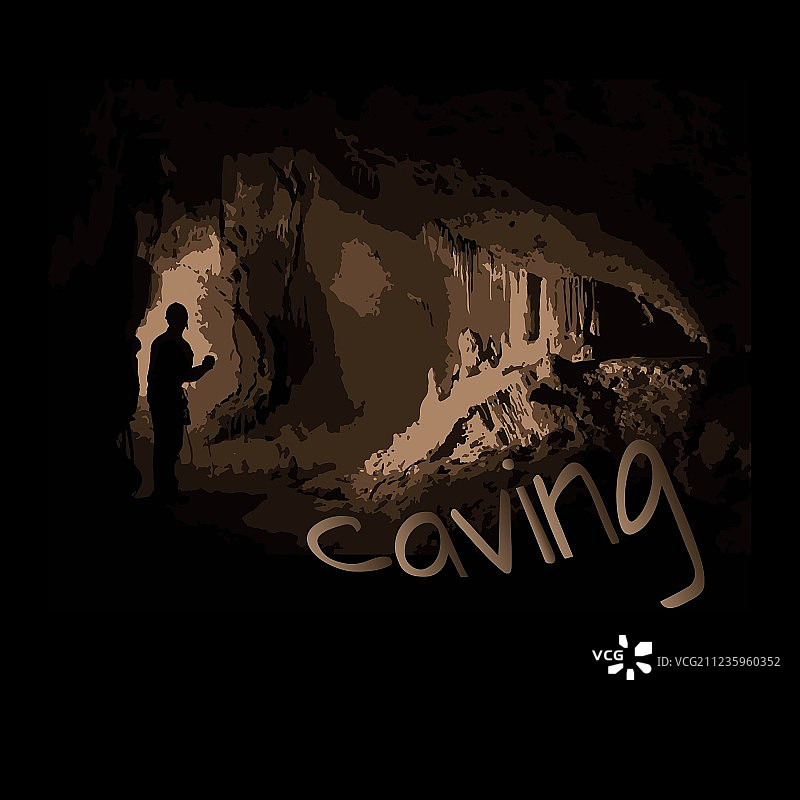 洞穴探险图片素材