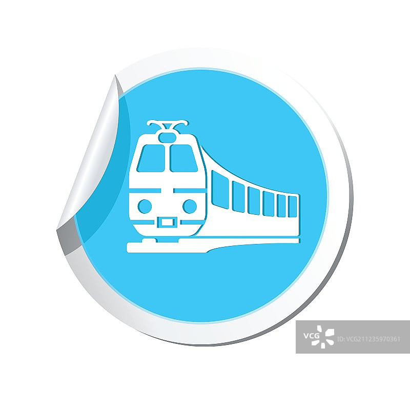 蓝色火车图标图片素材