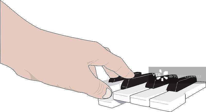 手和电子琴键盘图片素材