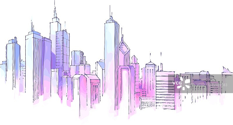 城市的天际线图片素材
