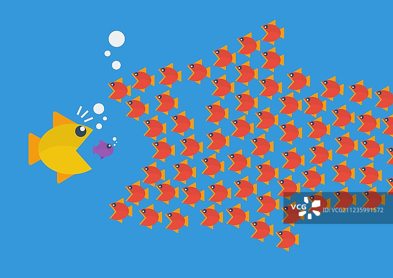 小鱼吃大鱼图片素材