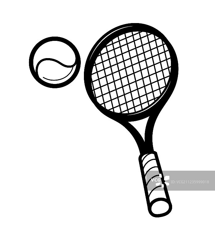 网球拍和气球图片素材