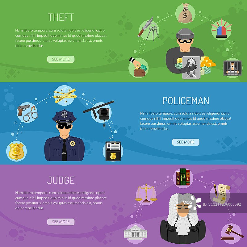 盗窃犯罪与惩罚横幅图片素材