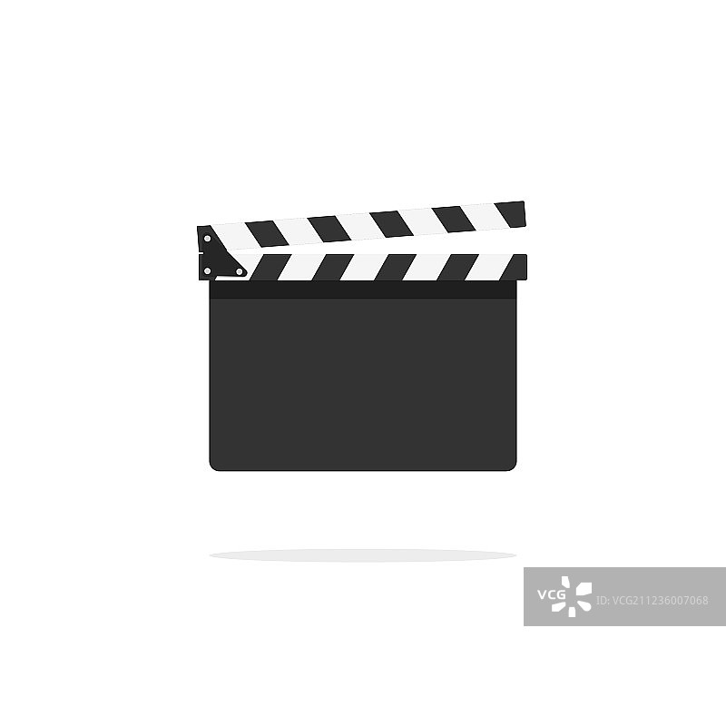 孤立的电影场记板空白模板图标图片素材