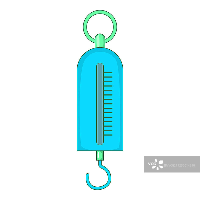 卡通风格的弹簧秤图标图片素材