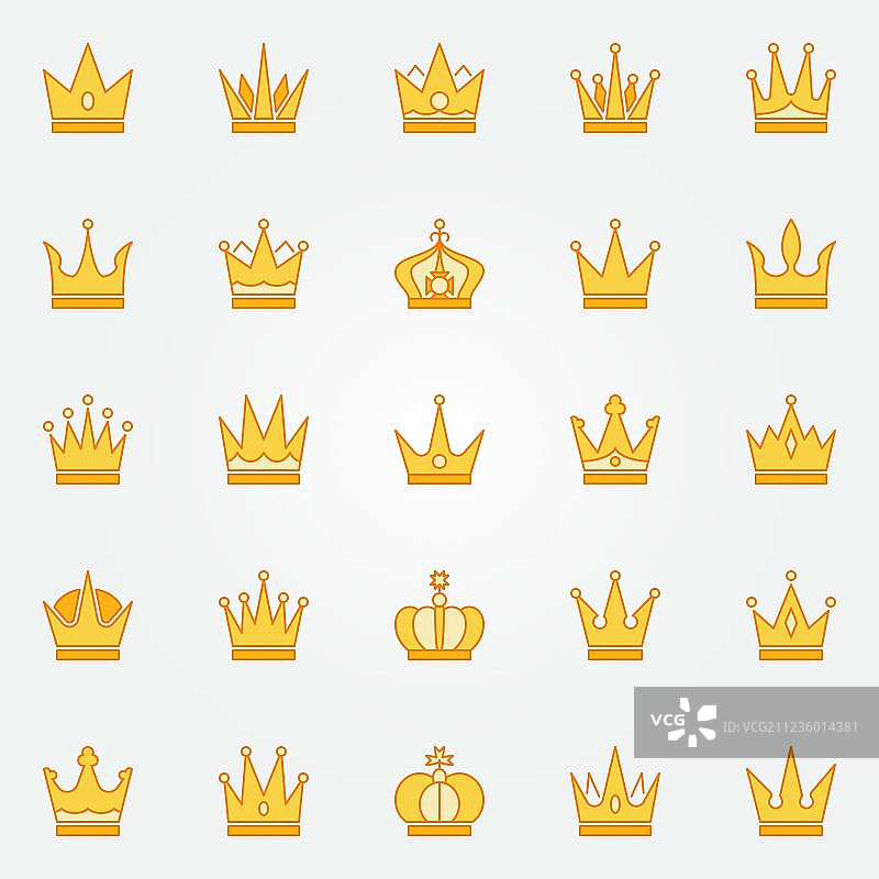 黄色皇冠图标图片素材