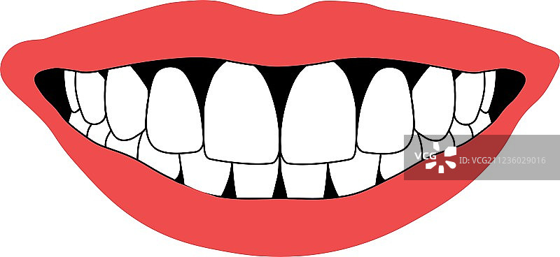 微笑露出门牙图片素材