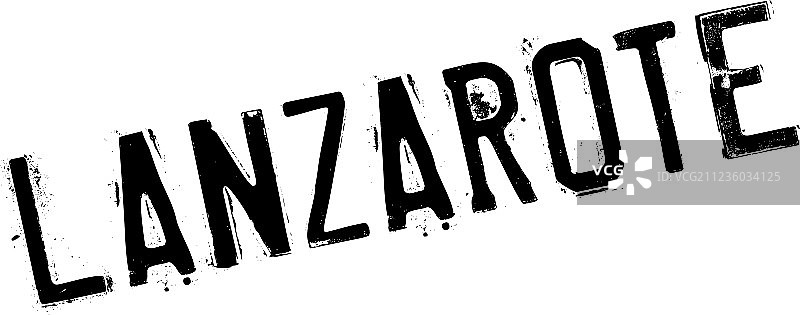 兰萨罗特岛复古印章图片素材