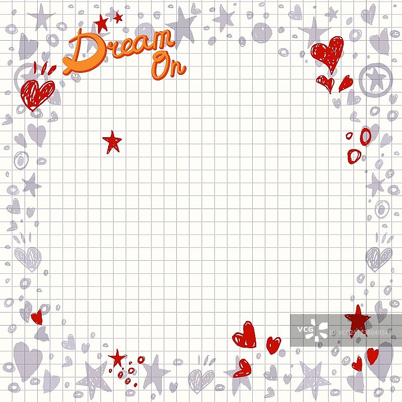 心形和星形抽象背景图片素材