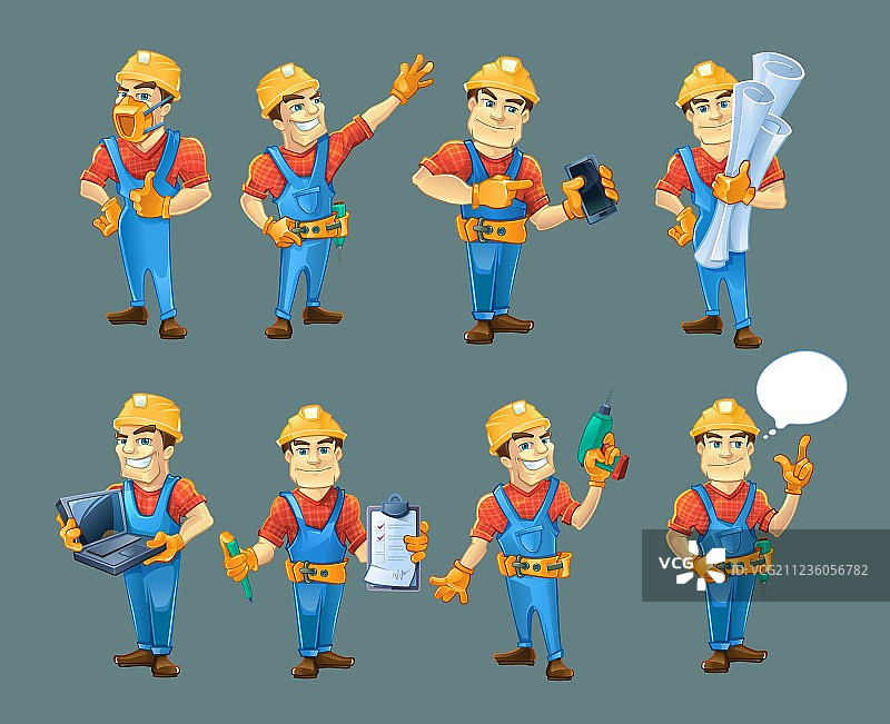 建筑工或维修工工作场景图片素材