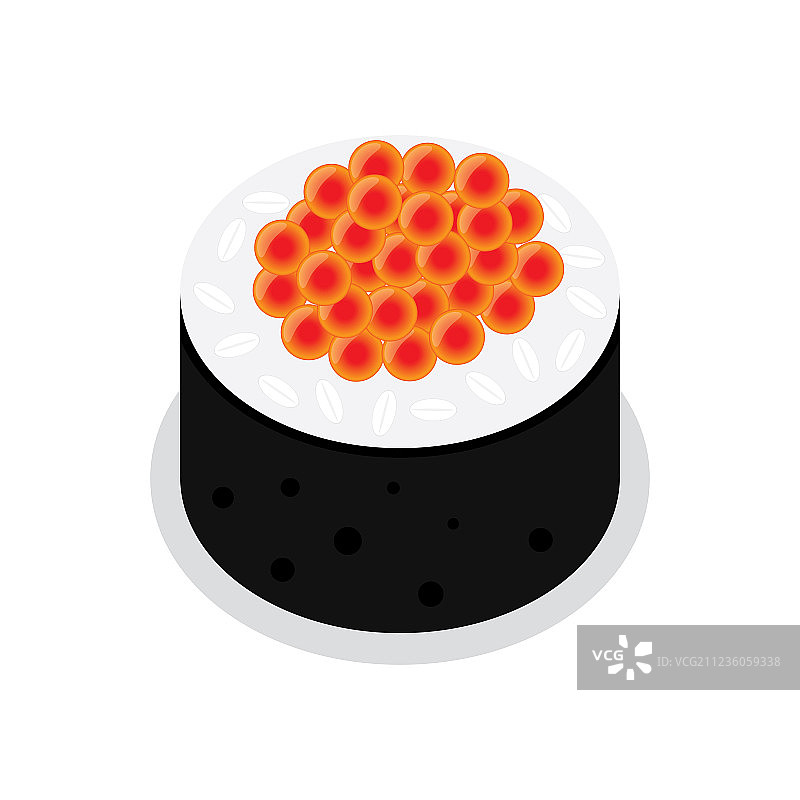 鱼子酱寿司卷图片素材