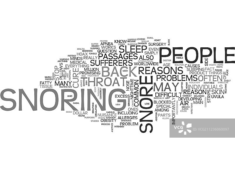人们为什么打鼾文字云概念图片素材