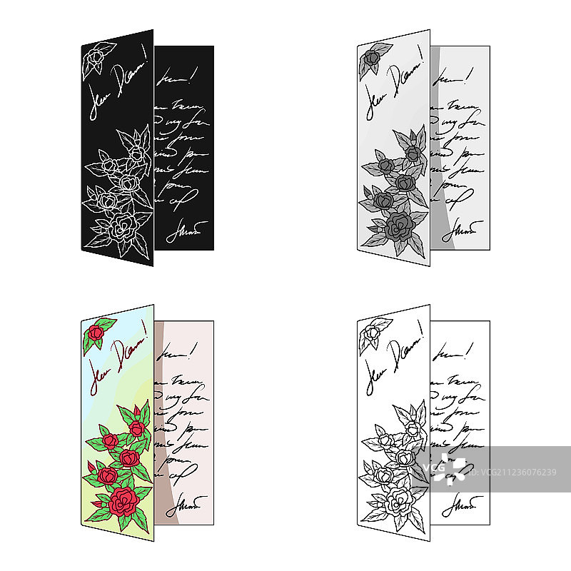 邮递员主题贺卡图片素材