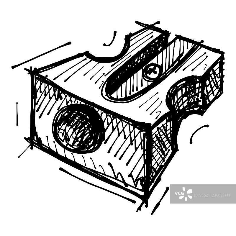 黑色卷笔刀素描图片素材