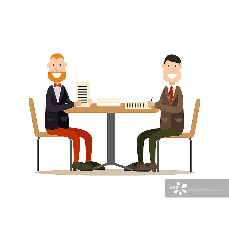 扁平风格的办公室人群概念图片素材