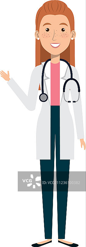 戴听诊器的女医生头像图片素材