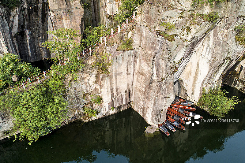 绍兴 东湖风景区 航拍图片素材