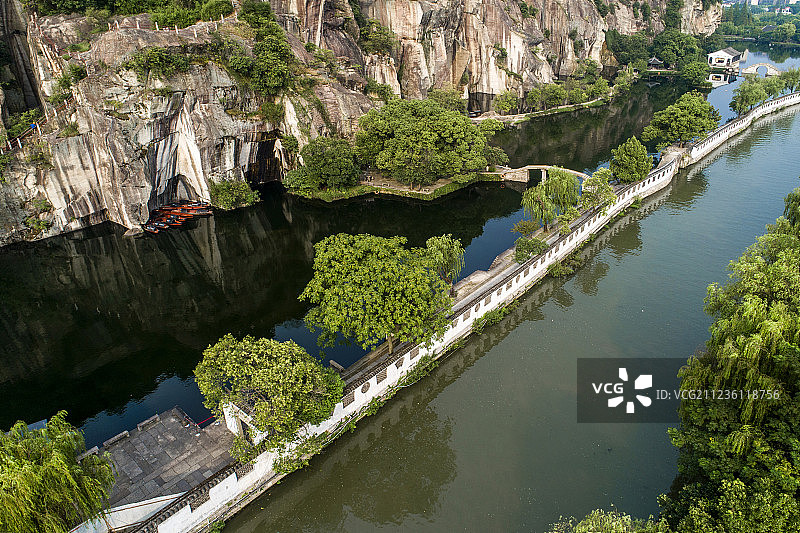 绍兴 东湖风景区 航拍图片素材