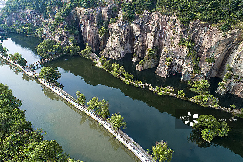 绍兴 东湖风景区 航拍图片素材