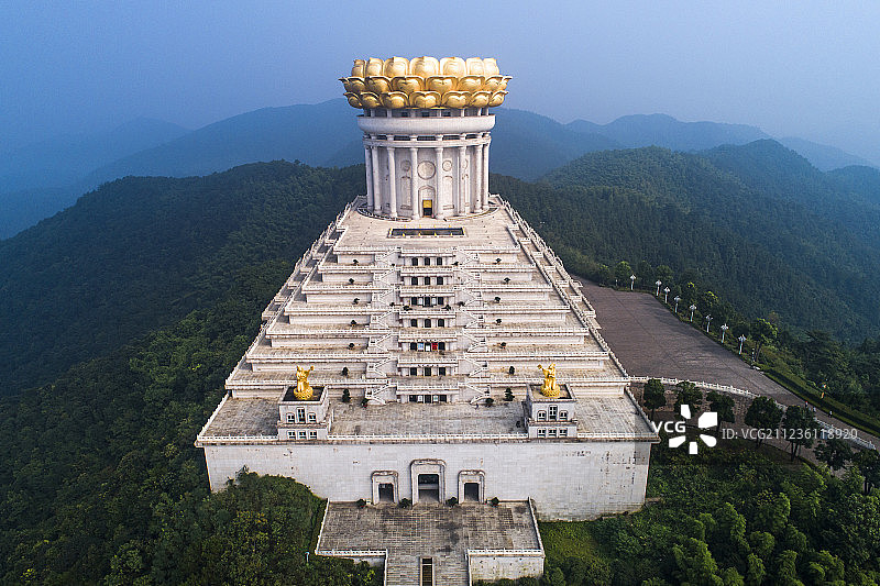 绍兴 大香林景区 兜率天宫 航拍图片素材