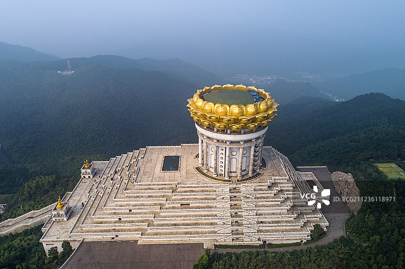 绍兴 大香林景区 兜率天宫 航拍图片素材