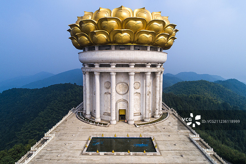 绍兴 大香林景区 兜率天宫 航拍图片素材