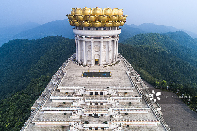 绍兴 大香林景区 兜率天宫 航拍图片素材