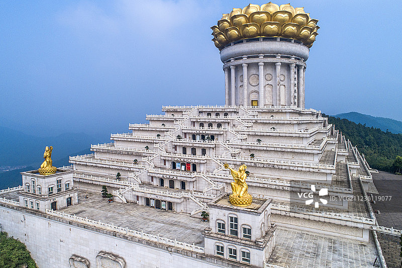 绍兴 大香林景区 兜率天宫 航拍图片素材