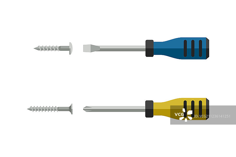 带螺丝的螺丝刀图片素材