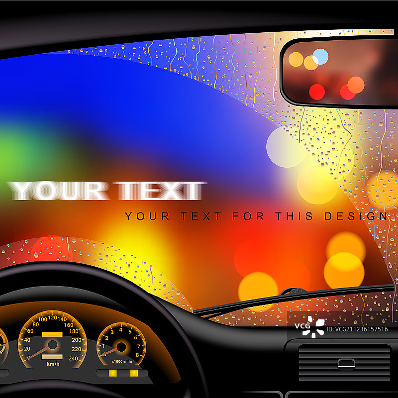 雨中的挡风玻璃图片素材