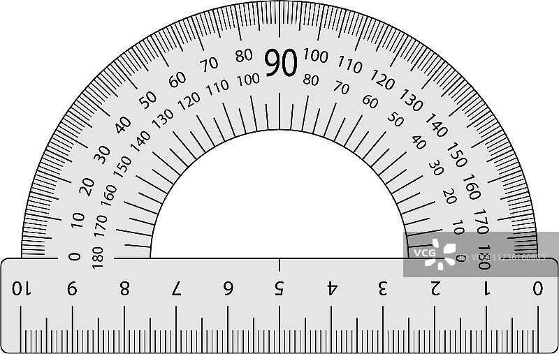 测量仪器：量角器图片素材