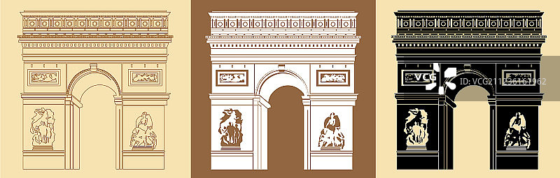 凯旋门合集图片素材