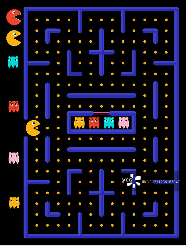 带幽灵的游戏迷宫图片素材