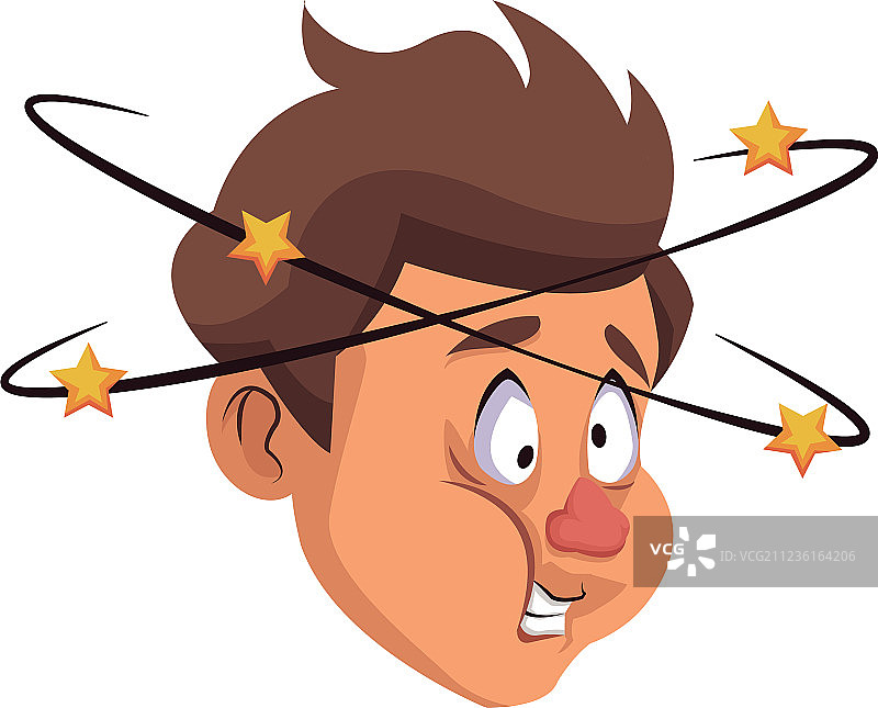 眩晕：年轻人眼冒金星图片素材