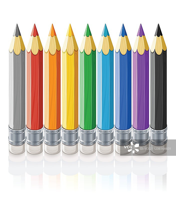彩色铅笔套装图片素材